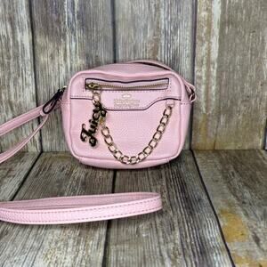 Juicy Couture Light Pink Gold Soft Girl Mini Crossbody Purse